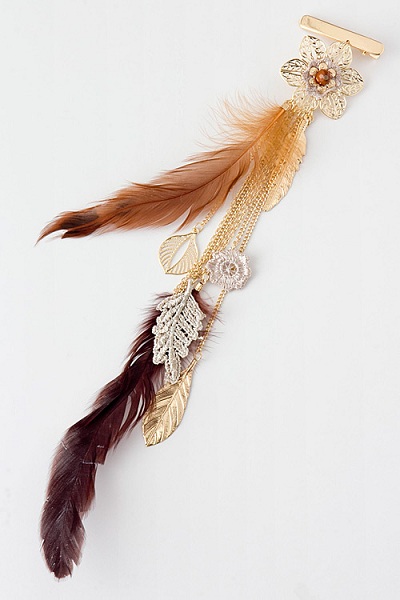 flower feather hair accessories