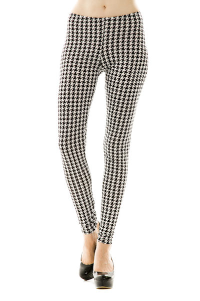Houndstooth Printed Leggings : Ava Adorn: Apparel and Accessories
